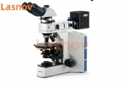Transflective polarizing microscope